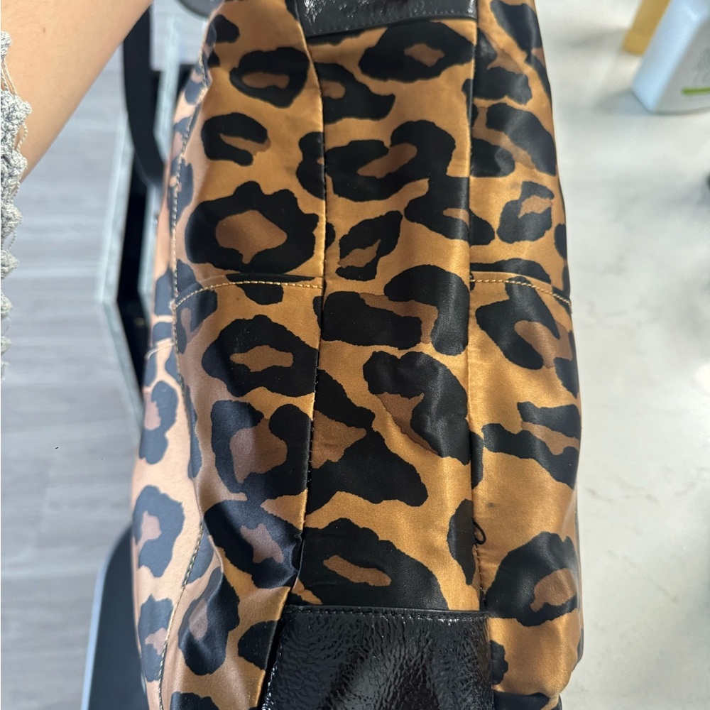 Coach VINTAGE VERY RARE ocelot triple pocket Leopard Print shoulder bag - Picture 12 of 12